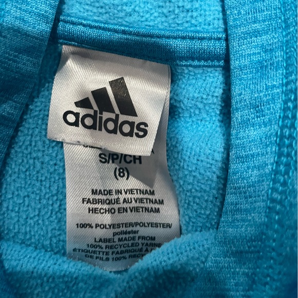 Adidas Blue and Navy Hoodie - Picture 2 of 4